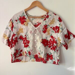 Vintage Y2K‎ Gold Label Victorias Secret Angel Top L Floral Angel Renaissance